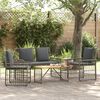 vidaXL Set de Mobilier pentru Exterior 4 pcs Negru și Gri &icirc;nchis