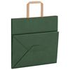 vidaXL Pungi de h&acirc;rtie 250 buc cu m&acirc;nere verde 26x17x25 cm