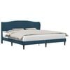 vidaXL Cadru de pat cu headboard albastru 200 x 200 cm Catifea
