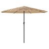 vidaXL Umbrelă soare de grădină cu st&acirc;lp din oțel, maro 324x324x247 cm