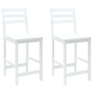 vidaXL Scaune de dining 2 pcs Alb 40 x 47,5 x 99,5 cm
