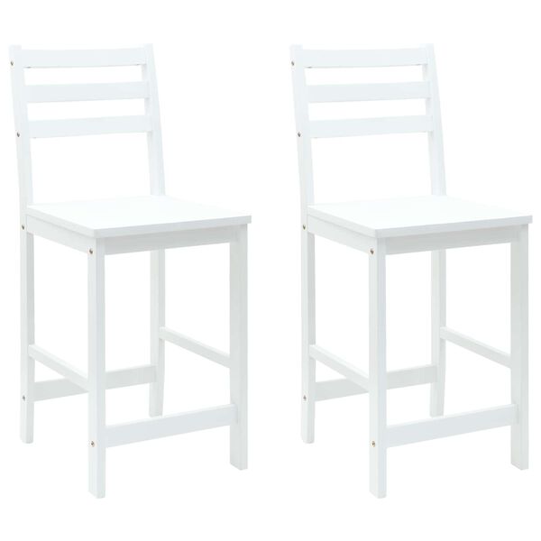 vidaXL Scaune de dining 2 pcs Alb 40 x 47,5 x 99,5 cm