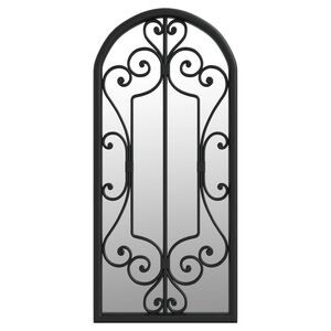 vidaXL Oglindă,negru, 100x45 cm,fier, pentru utilizare &icirc;n interior