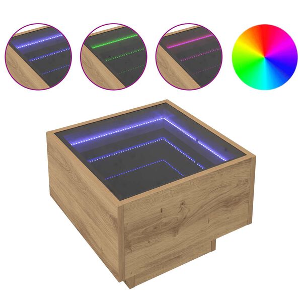 vidaXL Masă de cafea Stejar Artizanal 40 x 40 x 30 cm Lemn compozit