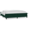 vidaXL Pat box spring cu saltea, verde &icirc;nchis, 180x220 cm, catifea