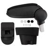 vidaXL Cotieră auto negru 12x36x(33,5-48) cm ABS