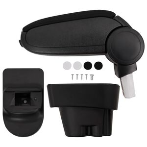 vidaXL Cotieră auto negru 12x36x(33,5-48) cm ABS