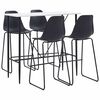 vidaXL Set de bar, 5 piese, negru, plastic