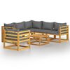 vidaXL Set mobilier grădină cu perne, 7 piese, lemn masiv de acacia