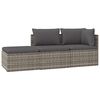 vidaXL Set mobilier de grădină cu perne, 3 piese, gri, poliratan