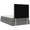 vidaXL Pat cu saltea și spațiu de depozitare Gri &icirc;nchis 120 x 190 cm
