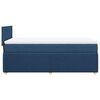 vidaXL Pat box spring cu saltea, albastru, 90x200 cm, textil