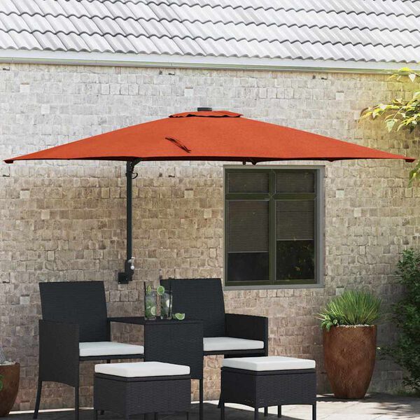 vidaXL Parasol de Grădină Terracota 248.5 x 247.5 x 160 cm țesătură
