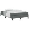 vidaXL Pat cu arcuri cu saltea Gri &icirc;nchis 120 x 200 cm țesătură