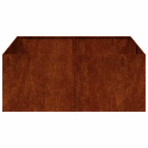 vidaXL Jardinieră Rusty 100x100x40 cm Oțel pentru intemperii