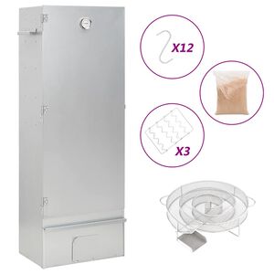 vidaXL Afumătoare cuptor/grătar, generator fum rece, oțel galvanizat
