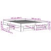 vidaXL Cadru pat fără saltea stejar fumuriu 120x190 cm, lemn prelucrat