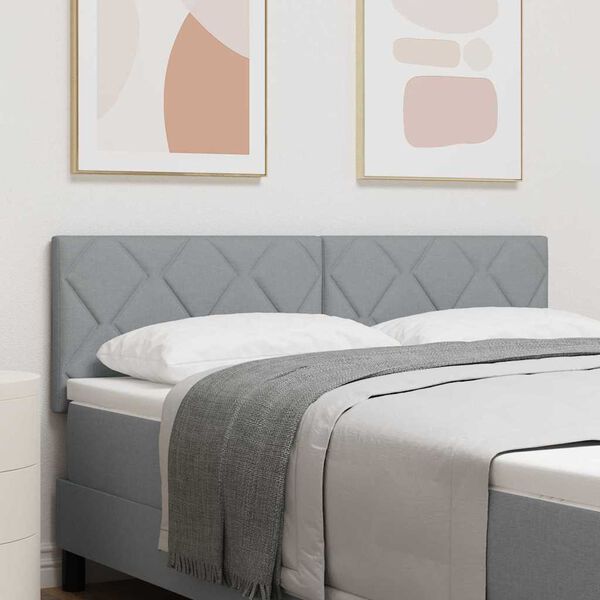 vidaXL Tăblie cap cu headboard Gri deschis 144 cm Piele artificială
