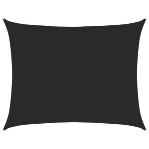 vidaXL P&acirc;nză parasolar, dreptunghiular, negru, 6x8 m, HDPE, 160 g/m&sup2;