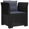 vidaXL Fotoliu cu 1 Loc cu Perne Aspect Rattan PP Antracit