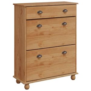 vidaXL Dulap pentru pantofi cu sertar ASKIM Maro 85 x 35 x 108 cm