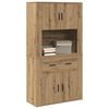 vidaXL Highboard stejar artizanal 80 x 33 x 150 cm Lemn compozit
