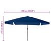vidaXL Parasol de Grădină Albastru și Negru 395 x 395 x 245 cm