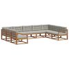vidaXL Set de canapele de exterior 9 buc. Gri natural și deschis