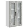 vidaXL Dulap de sticlă pentru perete LUCCA Gri Beton 60 x 31 x 100 cm