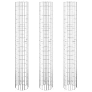 vidaXL Strat &icirc;nălțat gabion 3 buc. &Oslash;30x200 cm oțel galvanizat circular