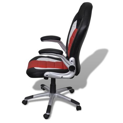 vidaXL Scaun de birou, roșu, piele artificială, design modern