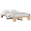 vidaXL Cadru de pat natural 120 x 200 cm Lemn de pin masiv