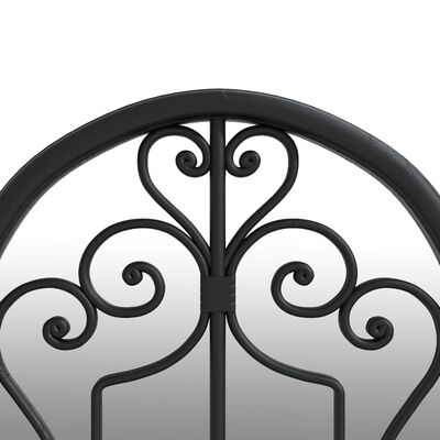 vidaXL Oglindă de grădină, negru, 70x30 cm, fier, uz exterior