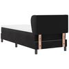 vidaXL Pat cu arcuri cu saltea cu headboard Negru 80 x 200 cm Catifea