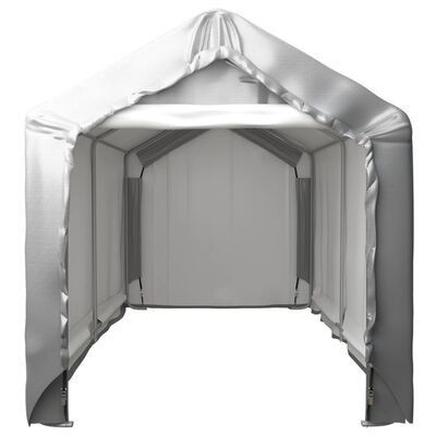 vidaXL Cort de depozitare, gri, 180x300 cm, oțel