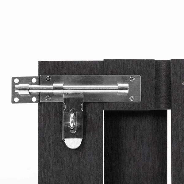 vidaXL Poartă de grădină, gri, 100 x 60 cm, WPC