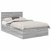 vidaXL Cadru de pat Gri Sonoma 120 x 190 cm Lemn prelucrat