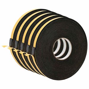 vidaXL Bandă din spumă autoadezivă 5 buc. Negru 20mm x 10m Spumă CR