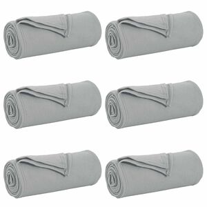 vidaXL Pături de aruncat 6 buc. Gri 270 x 240 cm 5.44 kg Molton