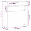 vidaXL Masă de consolă Stejar Negru 78 x 30 x 80 cm Lemn compozit