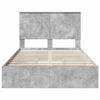 vidaXL Pat cu storage Gri din beton 135 x 190 cm Lemn compozit