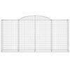 vidaXL Coșuri gabion arcuite 2 buc. 300x50x140/160cm fier galvanizat