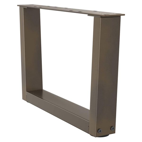 vidaXL Picioare pentru măsuță de cafea &icirc;n formă de V, 2 buc., oțel natural, 60 x (30-31,3) cm