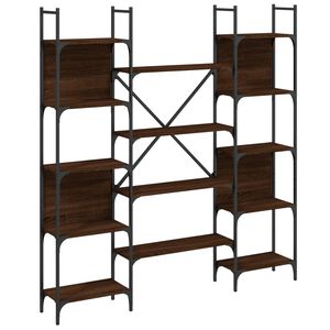 vidaXL Bibliotecă, stejar maro, 155,5x24x166,5 cm, lemn prelucrat