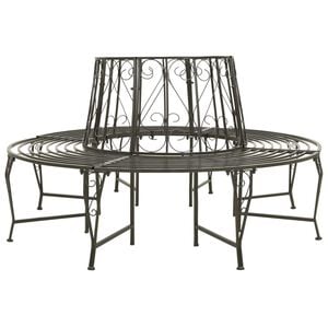 vidaXL Bancă de copac pentru grădină, 160 cm, oțel