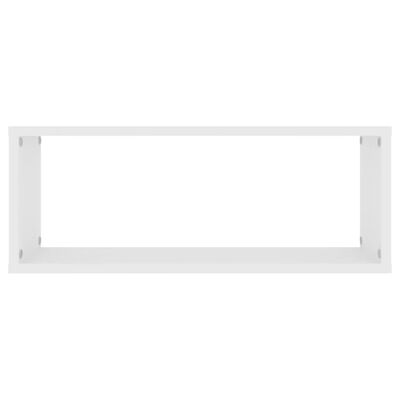 vidaXL Rafturi de perete cub, 2 bucăți, alb, 60x15x23 cm, PAL