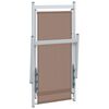 vidaXL Scaune pliante de plajă, 2 buc., maro, aluminiu și textilenă