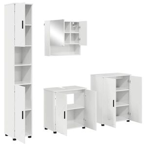 vidaXL Set de mobilier pentru baie 4 buc. Alb lucios 61 x 35 x 64 cm