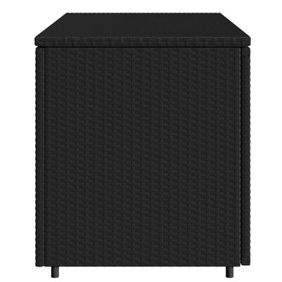 vidaXL Dulap depozitare de grădină, negru, 110x55x60,5 cm, poliratan