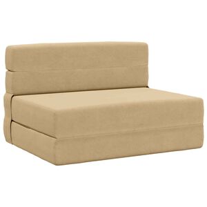 vidaXL Canapea Pat Pliabilă Verde gri 70 x 72 x 60 cm Țesătură